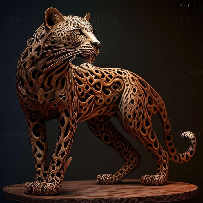 3D model Leopardus pajeros (STL)